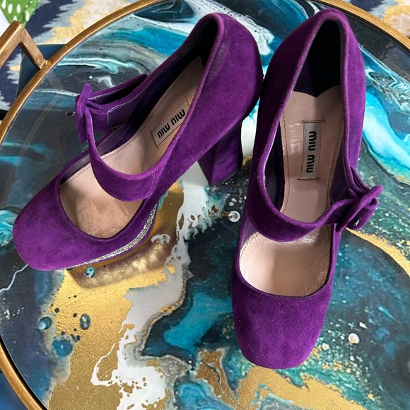 Miu Miu purple suede pumps - Size 8.5. NWT - Picture 2 of 8